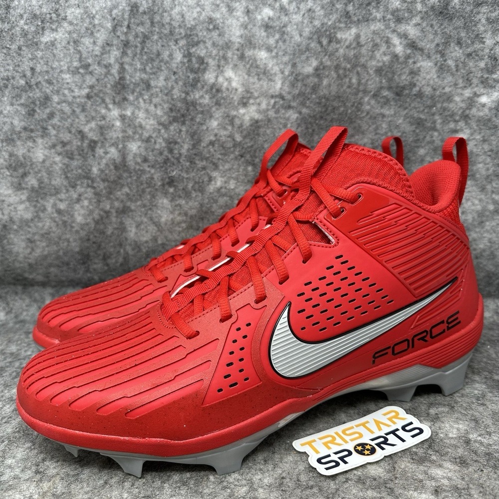 Ohio State Buckeyes Football Cleats Mens Size 15 Nike Force Savage Pro 3 PE